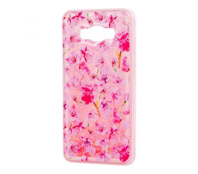 Чохол для Samsung Galaxy J5 2016 (J510) вода рожевий "рожеві квіти"