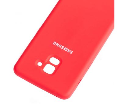 Чохол для Samsung Galaxy A8+ 2018 (A730) Silicone cover червоний 1073031