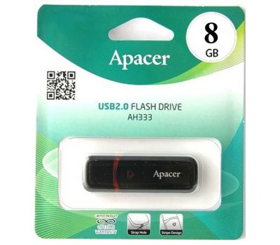Флешка USB 2.0 Apacer AH333 8Gb чорний 1078926