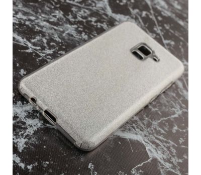 Чохол для Samsung Galaxy A8+ 2018 (A730) Glitter з блискітками сріблястий 108986