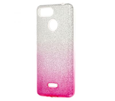 Чохол для Xiaomi Redmi 6 Shining Glitter з блискітками сріблясто-рожевий