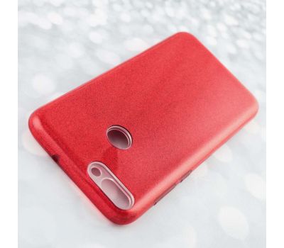 Чохол для Huawei P Smart Glitter з блискітками червоний 109361