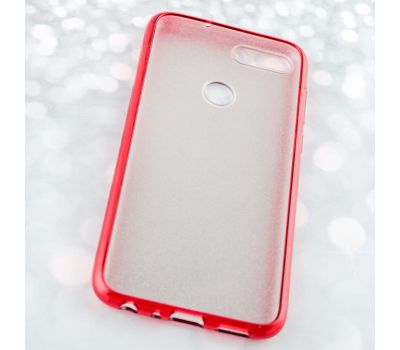Чохол для Huawei P Smart Glitter з блискітками червоний 109363