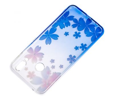 Чохол для Huawei P Smart Plus Glamour ambre синій "квіти" 1102457
