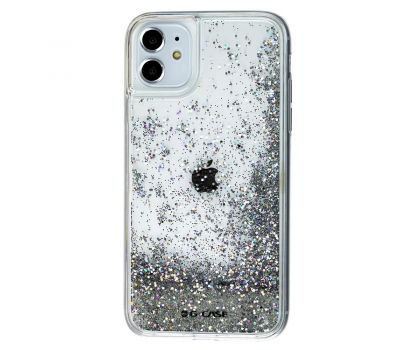 Чохол для iPhone 11 Gcase star whispen блискітки вода срібляста