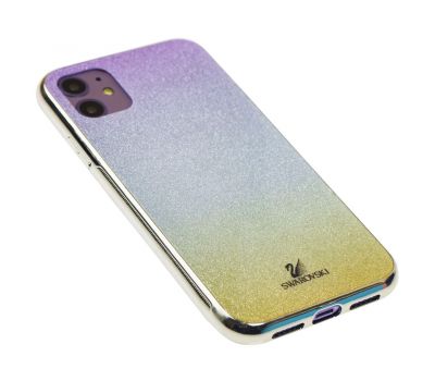 Чохол для iPhone 11 Sw glass рожевий / сріблястий / золотистий 1105496