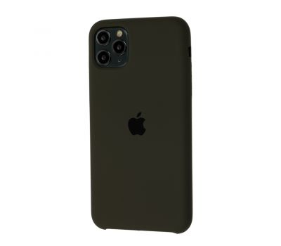 Чохол silicone для iPhone 11 Pro Max case темно-оливковий 1106223