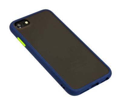 Чохол LikGus Maxshield для iPhone 6/7/8 матовий синій/салатовий 1113249