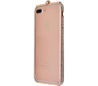 Бампер Crystal Swarovski для iPhone 7 Plus рожевий