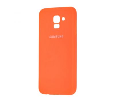 Чохол для Samsung Galaxy A8+ 2018 (A730) Silicone cover помаранчевий