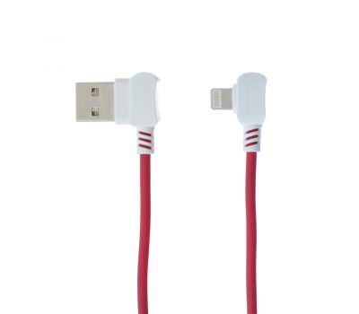 Кабель USB Hoco X19 Enjoy Lightning 2.4A (1m) красно белый
