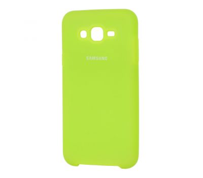 Чохол для Samsung Galaxy J7 (J700) Silky Soft Touch яскраво-зелений 1119106