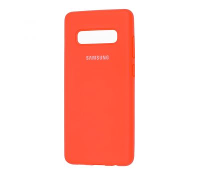 Чохол для Samsung Galaxy S10+ (G975) Silicone Full помаранчевий 1122043