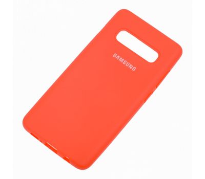 Чохол для Samsung Galaxy S10+ (G975) Silicone Full помаранчевий 1122044