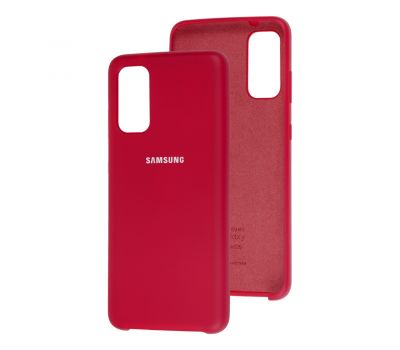 Чохол для Samsung Galaxy S20 (G980) Silky Soft Touch "вишневий"