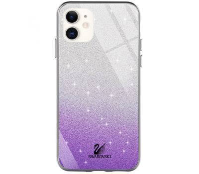 Чохол для iPhone 11 Swaro glass сріблясто-фіолетовий