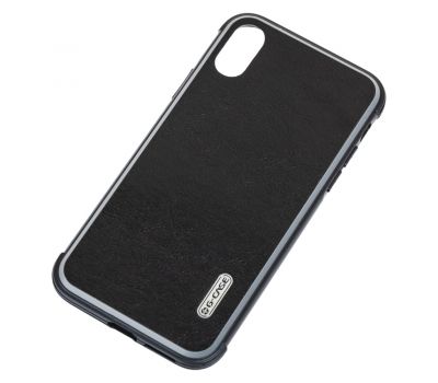 Чохол для iPhone X / Xs G-Case Monte Carlo "шкіра" чорний 1131942