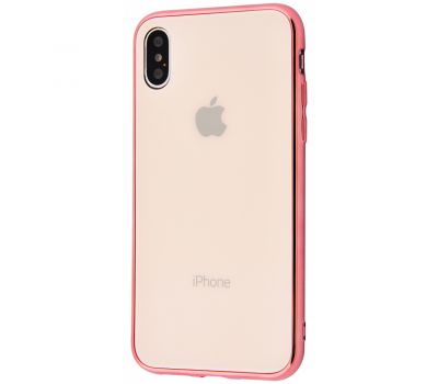 Чохол для iPhone X / Xs Original glass рожево-золотистий