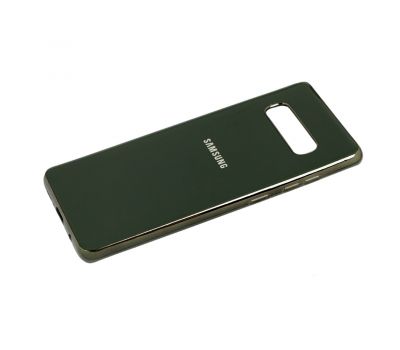 Чохол для Samsung Galaxy S10 (G973) Silicone case (TPU) темно-зелений 1135626
