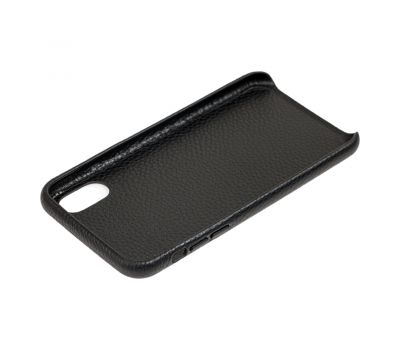 Чохол Natural leather для iPhone X / Xs чорний perfo 1136184