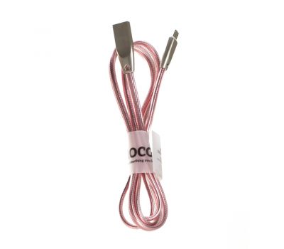 Кабель USB Hoco U9 Jelly Knitted microUSB 1.2m розовый 1138426