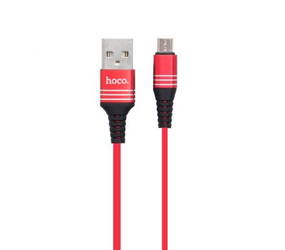 Кабель USB Hoco U46 Tricyclic microUSB 2A 1m красный