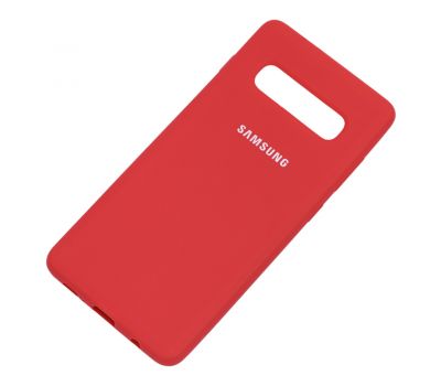 Чохол Samsung Galaxy S10+ (G975) Silicone cover червоний 1138763