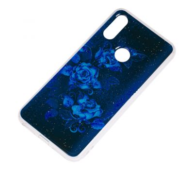 Чохол для Xiaomi Redmi 7 Flowers Confetti "троянда" синій 1144013