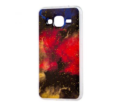 Чохол для Samsung Galaxy J3 2016 (J320) Art confetti "темно-червоний"