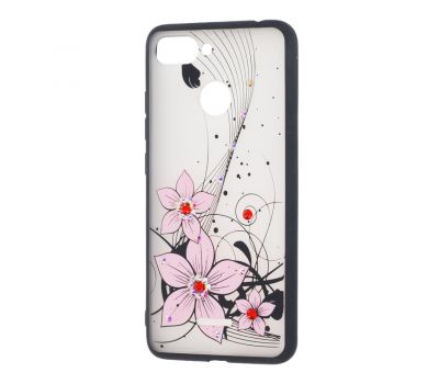 Чохол для Xiaomi Redmi 6 "квіти стрази 9"