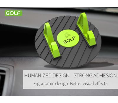 Автотримач holder для смартфона з присоском Golf GF-CH03 чорно-зелений 1168404