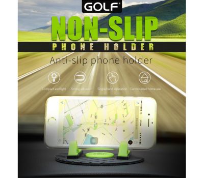 Автотримач holder для смартфона з присоском Golf GF-CH03 чорно-зелений 1168405