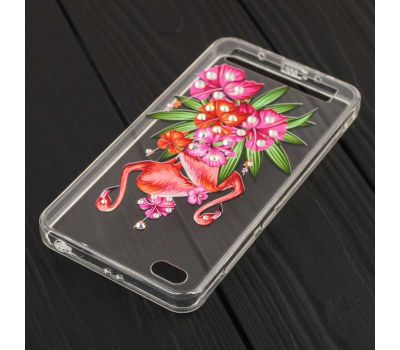 Чохол для Xiaomi Redmi 5a Hojar Diamond помаранчеві фламінго 117349
