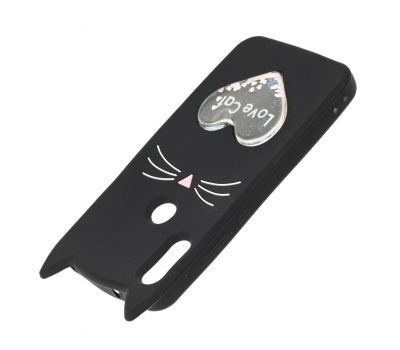 3D чохол для Xiaomi Mi Play кіт з блискітками чорний 1171727