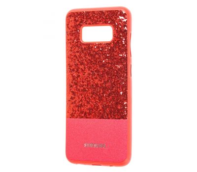 Чохол для Samsung Galaxy S8 (G950) Leather + Shining червоний