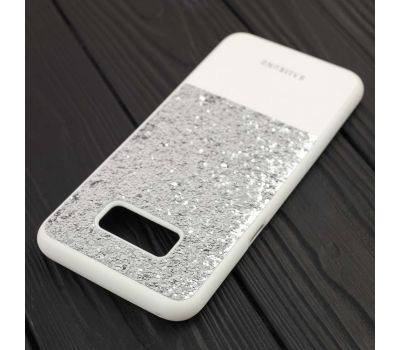 Чохол для Samsung Galaxy S8+ (G955) Leather + Shining сріблястий 118043