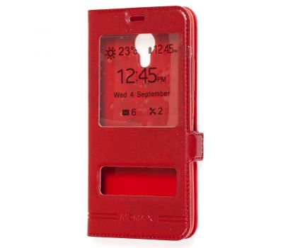 Чохол книжка для Meizu M5 Note Momax з двома вікнами червоний