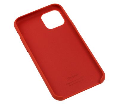Чохол Silicone для iPhone 11 Pro case червоний біле яблуко 1181933