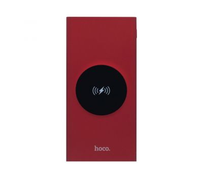 Зовнішній акумулятор PowerBank Hoco J37 10000 mAh із бездротовою зарядкою red