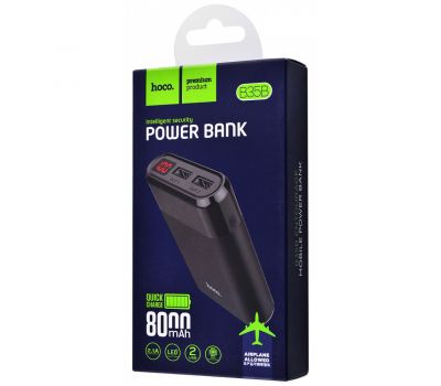 Зовнішній акумулятор Power Bank Hoco B35B Entrourage 8000 mAh black