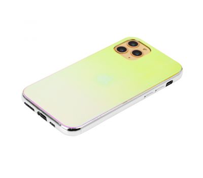 Чохол для iPhone 11 Pro Rainbow glass з лого зелений 1192985