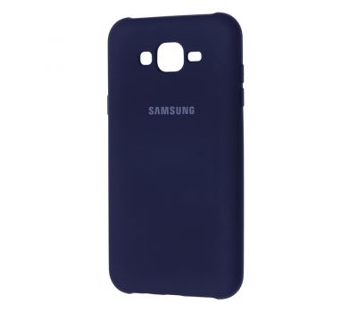 Чохол для Samsung Galaxy J7 (J700) Silicone Full темно-синій 1203669