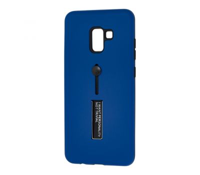 Чохол для Samsung Galaxy A8+ 2018 (A730) Kickstand темно-синій