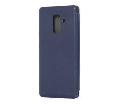 Чохол книжка Premium для Samsung Galaxy A6+ 2018 (A605) темно-синій 1203449