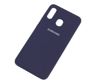 Чохол для Samsung Galaxy A20/A30 Silicone cover темно-синій 1203776