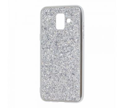 Чохол для Samsung Galaxy A6 2018 (A600) Shining sparkles з блискітками сріблястий