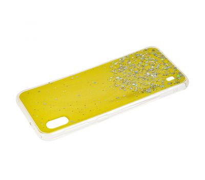Чохол для Samsung Galaxy A10 (A105) блискітки + popsocket "лимонний" 1210265