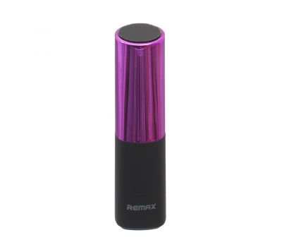 Зовнішній акумулятор Power Bank Remax Lipstick RPL-12 2400mAh purple