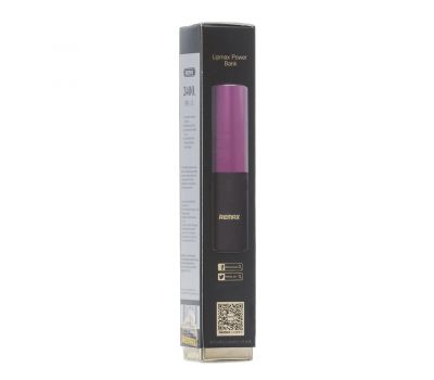 Зовнішній акумулятор Power Bank Remax Lipstick RPL-12 2400mAh purple 1211345