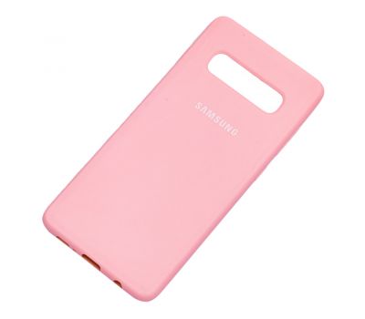 Чохол Samsung Galaxy S10+ (G975) Silicone cover рожевий 1218690